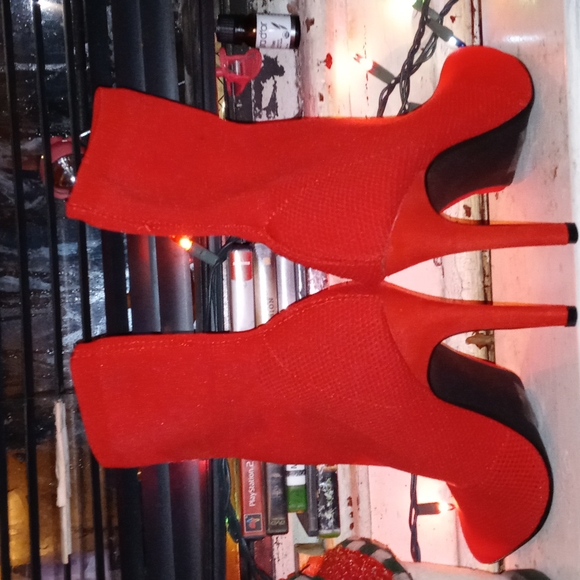 Womans Slip On Ankle Booties with 4.5inch 👠 👠's - Picture 6 of 8